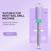 image:imageMelodySusie Ceramic Nail Drill Bits 332 Chamfer Flat Top Large Barrel Bits Fast Remove Acrylic or Hard Gel Nail Tool for Manicure Pedicure Salon Home Professional or Beginner Pink MediumPurple