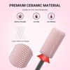 image:imageMelodySusie Ceramic Nail Drill Bits 332 Chamfer Flat Top Large Barrel Bits Fast Remove Acrylic or Hard Gel Nail Tool for Manicure Pedicure Salon Home Professional or Beginner Pink MediumPink