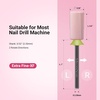 image:imageMelodySusie Ceramic Nail Drill Bits 332 Chamfer Flat Top Large Barrel Bits Fast Remove Acrylic or Hard Gel Nail Tool for Manicure Pedicure Salon Home Professional or Beginner Pink MediumPink