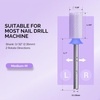 image:imageMelodySusie Ceramic Nail Drill Bits 332 Chamfer Flat Top Large Barrel Bits Fast Remove Acrylic or Hard Gel Nail Tool for Manicure Pedicure Salon Home Professional or Beginner Pink MediumPurple