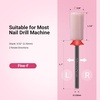 image:imageMelodySusie Ceramic Nail Drill Bits 332 Chamfer Flat Top Large Barrel Bits Fast Remove Acrylic or Hard Gel Nail Tool for Manicure Pedicure Salon Home Professional or Beginner Pink MediumPink