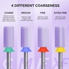 image:imageMelodySusie Ceramic Nail Drill Bits 332 Chamfer Flat Top Large Barrel Bits Fast Remove Acrylic or Hard Gel Nail Tool for Manicure Pedicure Salon Home Professional or Beginner Pink MediumPurple