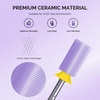 image:imageMelodySusie Ceramic Nail Drill Bits 332 Chamfer Flat Top Large Barrel Bits Fast Remove Acrylic or Hard Gel Nail Tool for Manicure Pedicure Salon Home Professional or Beginner Pink MediumPurple