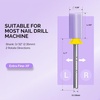 image:imageMelodySusie Ceramic Nail Drill Bits 332 Chamfer Flat Top Large Barrel Bits Fast Remove Acrylic or Hard Gel Nail Tool for Manicure Pedicure Salon Home Professional or Beginner Pink MediumPurple