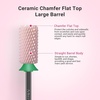 image:imageMelodySusie Ceramic Nail Drill Bits 332 Chamfer Flat Top Large Barrel Bits Fast Remove Acrylic or Hard Gel Nail Tool for Manicure Pedicure Salon Home Professional or Beginner Pink MediumPink