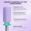 image:imageMelodySusie Ceramic Nail Drill Bits 332 Chamfer Flat Top Large Barrel Bits Fast Remove Acrylic or Hard Gel Nail Tool for Manicure Pedicure Salon Home Professional or Beginner Pink MediumPurple