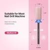 image:imageMelodySusie Ceramic Nail Drill Bits 332 Chamfer Flat Top Large Barrel Bits Fast Remove Acrylic or Hard Gel Nail Tool for Manicure Pedicure Salon Home Professional or Beginner Pink MediumPink