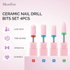 image:imageMelodySusie Ceramic Nail Drill Bits Set 332 235mm Professional Acrylic Nail File Drill Bit for Manicure Pedicure Cuticle Gel Nail Polishing 7PcsPink