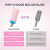 image:imageMelodySusie Ceramic Nail Drill Bits Set 332 235mm Professional Acrylic Nail File Drill Bit for Manicure Pedicure Cuticle Gel Nail Polishing 7PcsPink