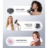 image:imageMelodySusie Compact Hair Dryer for Women120000RPM 1600W High Speed Fast Drying 3 HeatStepless Speed Ionic Blow Dryer for WomenHomeGift Set  Black