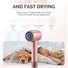 image:imageMelodySusie Compact Hair Dryer for Women120000RPM 1600W High Speed Fast Drying 3 HeatStepless Speed Ionic Blow Dryer for WomenHomeGift Set  Pink