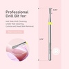 image:imageMelodySusie Cuticle Clean Nail Drill Bit 332 Professional Safety Carbide Under Nail Cleaner Nail Bit for Cuticle Dead Skin Nail Prepare Two Way Rotate Manicure Nail Salon Supply Silver XF23mm Inverted Tapered Bit