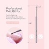 image:imageMelodySusie Cuticle Clean Nail Drill Bit 332 Professional Safety Carbide Under Nail Cleaner Nail Bit for Cuticle Dead Skin Nail Prepare Two Way Rotate Manicure Nail Salon Supply Silver XFCuticle Bit