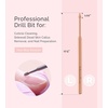 image:imageMelodySusie Cuticle Clean Nail Drill Bit 332 Professional Safety Carbide Under Nail Cleaner Nail Bit for Cuticle Dead Skin Nail Prepare Two Way Rotate Manicure Nail Salon Supply Silver XFRose Gold Cuticle Bit