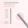 image:imageMelodySusie Cuticle Clean Nail Drill Bit 332 Professional Safety Carbide Under Nail Cleaner Nail Bit for Cuticle Dead Skin Nail Prepare Two Way Rotate Manicure Nail Salon Supply Silver XFNature Nail Buffer Bit