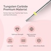 image:imageMelodySusie Cuticle Clean Nail Drill Bit 332 Professional Safety Carbide Under Nail Cleaner Nail Bit for Cuticle Dead Skin Nail Prepare Two Way Rotate Manicure Nail Salon Supply Silver XF23mm Inverted Tapered Bit