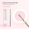 image:imageMelodySusie Cuticle Clean Nail Drill Bit 332 Professional Safety Carbide Under Nail Cleaner Nail Bit for Cuticle Dead Skin Nail Prepare Two Way Rotate Manicure Nail Salon Supply Silver XF23mm Inverted Tapered Bit