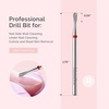 image:imageMelodySusie Cuticle Clean Nail Drill Bit 332 Professional Safety Carbide Under Nail Cleaner Nail Bit for Cuticle Dead Skin Nail Prepare Two Way Rotate Manicure Nail Salon Supply Silver XFPear Shape Cuticle Bit