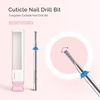 image:imageMelodySusie Cuticle Clean Nail Drill Bit 332 Professional Safety Carbide Under Nail Cleaner Nail Bit for Cuticle Dead Skin Nail Prepare Two Way Rotate Manicure Nail Salon Supply Silver XF18mm Inverted Tapered Bit