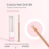 image:imageMelodySusie Cuticle Clean Nail Drill Bit 332 Professional Safety Carbide Under Nail Cleaner Nail Bit for Cuticle Dead Skin Nail Prepare Two Way Rotate Manicure Nail Salon Supply Silver XFRose Gold Cuticle Bit