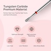 image:imageMelodySusie Cuticle Clean Nail Drill Bit 332 Professional Safety Carbide Under Nail Cleaner Nail Bit for Cuticle Dead Skin Nail Prepare Two Way Rotate Manicure Nail Salon Supply Silver XFPear Shape Cuticle Bit