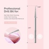 image:imageMelodySusie Cuticle Clean Nail Drill Bit 332 Professional Safety Carbide Under Nail Cleaner Nail Bit for Cuticle Dead Skin Nail Prepare Two Way Rotate Manicure Nail Salon Supply Silver XFSharp Tapered Bit