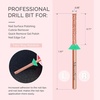 image:imageMelodySusie Cuticle Clean Nail Drill Bit 332 Professional Safety Carbide Under Nail Cleaner Nail Bit for Cuticle Dead Skin Nail Prepare Two Way Rotate Manicure Nail Salon Supply Silver XFRose Gold Super Long Mini Barrel Bit