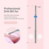 image:imageMelodySusie Cuticle Clean Nail Drill Bit 332 Professional Safety Carbide Under Nail Cleaner Nail Bit for Cuticle Dead Skin Nail Prepare Two Way Rotate Manicure Nail Salon Supply Silver XF18mm Inverted Tapered Bit