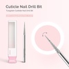 image:imageMelodySusie Cuticle Clean Nail Drill Bit 332 Professional Safety Carbide Under Nail Cleaner Nail Bit for Cuticle Dead Skin Nail Prepare Two Way Rotate Manicure Nail Salon Supply Silver XFSharp Tapered Bit