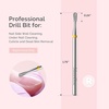 image:imageMelodySusie Cuticle Clean Nail Drill Bit 332 Professional Safety Carbide Under Nail Cleaner Nail Bit for Cuticle Dead Skin Nail Prepare Two Way Rotate Manicure Nail Salon Supply Silver XFSilver