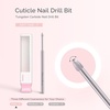 image:imageMelodySusie Cuticle Clean Nail Drill Bit 332 Professional Safety Carbide Under Nail Cleaner Nail Bit for Cuticle Dead Skin Nail Prepare Two Way Rotate Manicure Nail Salon Supply Silver XFCuticle Bit