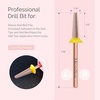 image:imageMelodySusie Cuticle Clean Nail Drill Bit 332 Professional Safety Carbide Under Nail Cleaner Nail Bit for Cuticle Dead Skin Nail Prepare Two Way Rotate Manicure Nail Salon Supply Silver XFRose Gold
