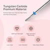image:imageMelodySusie Cuticle Clean Nail Drill Bit 332 Professional Safety Carbide Under Nail Cleaner Nail Bit for Cuticle Dead Skin Nail Prepare Two Way Rotate Manicure Nail Salon Supply Silver XF18mm Inverted Tapered Bit