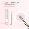 image:imageMelodySusie Cuticle Clean Nail Drill Bit 332 Professional Safety Carbide Under Nail Cleaner Nail Bit for Cuticle Dead Skin Nail Prepare Two Way Rotate Manicure Nail Salon Supply Silver XFSilver