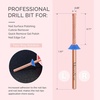 image:imageMelodySusie Cuticle Clean Nail Drill Bit 332 Professional Safety Carbide Under Nail Cleaner Nail Bit for Cuticle Dead Skin Nail Prepare Two Way Rotate Manicure Nail Salon Supply Silver XFRose Gold Super Long Mini Barrel Bit