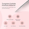 image:imageMelodySusie Cuticle Clean Nail Drill Bit 332 Professional Safety Carbide Under Nail Cleaner Nail Bit for Cuticle Dead Skin Nail Prepare Two Way Rotate Manicure Nail Salon Supply Silver XFSharp Tapered Bit