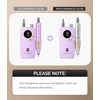 image:imageMelodySusie EntryLevel ClipOn Rechargeable Nail Drill SC320F 30000RPM EFile with Pastel amp Colorful Design for Manicure Shaping amp Gel Removal Ideal for Training Nail Art Practice amp Home UsePurple