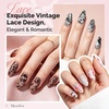 image:imageMelodySusie Lace Nail Foil 30 Rolls 10 Black Lace 10 White Lace 10 Flower Nail Transfer Foil 1m Per Roll Holographic Nail Art Stickers Decals for DIY Acrylic Nails Manicure Decoration30