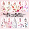 image:imageMelodySusie Lace Nail Foil 30 Rolls 10 Black Lace 10 White Lace 10 Flower Nail Transfer Foil 1m Per Roll Holographic Nail Art Stickers Decals for DIY Acrylic Nails Manicure Decoration20 Lace  Flower