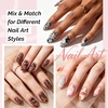 image:imageMelodySusie Lace Nail Foil 30 Rolls 10 Black Lace 10 White Lace 10 Flower Nail Transfer Foil 1m Per Roll Holographic Nail Art Stickers Decals for DIY Acrylic Nails Manicure Decoration30