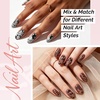 image:imageMelodySusie Lace Nail Foil 30 Rolls 10 Black Lace 10 White Lace 10 Flower Nail Transfer Foil 1m Per Roll Holographic Nail Art Stickers Decals for DIY Acrylic Nails Manicure Decoration20 Black  White