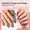 image:imageMelodySusie Lace Nail Foil 30 Rolls 10 Black Lace 10 White Lace 10 Flower Nail Transfer Foil 1m Per Roll Holographic Nail Art Stickers Decals for DIY Acrylic Nails Manicure Decoration20 Lace  Flower