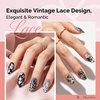image:imageMelodySusie Lace Nail Foil 30 Rolls 10 Black Lace 10 White Lace 10 Flower Nail Transfer Foil 1m Per Roll Holographic Nail Art Stickers Decals for DIY Acrylic Nails Manicure Decoration10