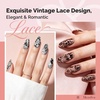 image:imageMelodySusie Lace Nail Foil 30 Rolls 10 Black Lace 10 White Lace 10 Flower Nail Transfer Foil 1m Per Roll Holographic Nail Art Stickers Decals for DIY Acrylic Nails Manicure Decoration20 Black  White