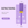 image:imageMelodySusie Large Barrel 332 Tungsten Carbide Nail Drill Bit Crystal Top Pink Heart Shape Fast Remove Acrylic Gel Cuticle Gel Polishing for Manicure Pedicure Pink Blossom Series BitS FinePurple