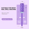 image:imageMelodySusie Large Barrel 332 Tungsten Carbide Nail Drill Bit Crystal Top Pink Heart Shape Fast Remove Acrylic Gel Cuticle Gel Polishing for Manicure Pedicure Pink Blossom Series BitS FinePurple