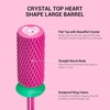 image:imageMelodySusie Large Barrel 332 Tungsten Carbide Nail Drill Bit Crystal Top Pink Heart Shape Fast Remove Acrylic Gel Cuticle Gel Polishing for Manicure Pedicure Pink Blossom Series BitS FinePink Blossom