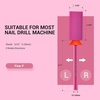 image:imageMelodySusie Large Barrel 332 Tungsten Carbide Nail Drill Bit Crystal Top Pink Heart Shape Fast Remove Acrylic Gel Cuticle Gel Polishing for Manicure Pedicure Pink Blossom Series BitS FinePink Blossom