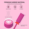 image:imageMelodySusie Large Barrel 332 Tungsten Carbide Nail Drill Bit Crystal Top Pink Heart Shape Fast Remove Acrylic Gel Cuticle Gel Polishing for Manicure Pedicure Pink Blossom Series BitS FinePink Blossom