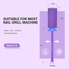 image:imageMelodySusie Large Barrel 332 Tungsten Carbide Nail Drill Bit Crystal Top Pink Heart Shape Fast Remove Acrylic Gel Cuticle Gel Polishing for Manicure Pedicure Pink Blossom Series BitS FinePurple